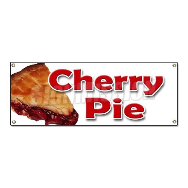 CHERRY PIE BANNER SIGN bakery cherries crust sweets pastry filling tart apple